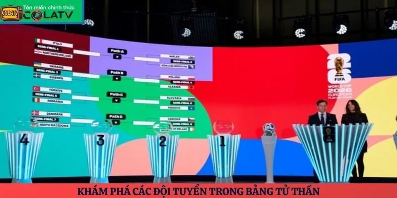 Khám phá các đội tuyển trong bảng tử thần