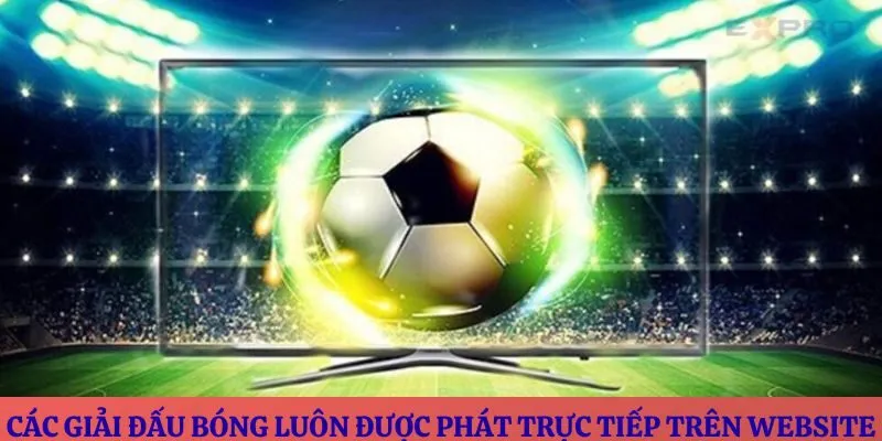 Các giải đấu bóng luôn được phát trực tiếp trên website